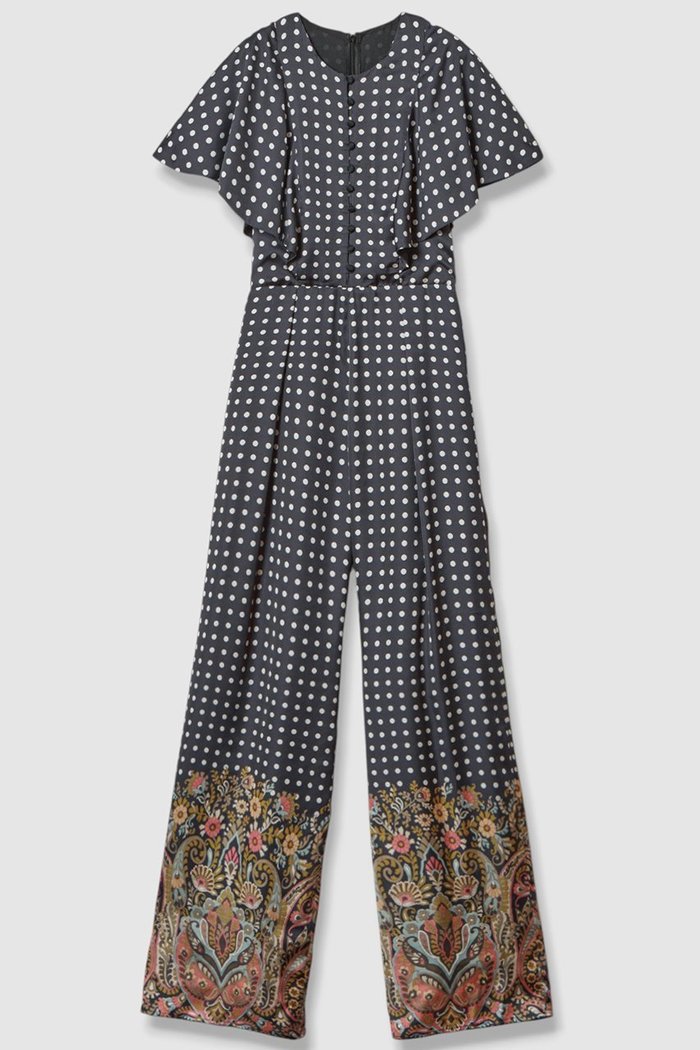 【アルアバイル/allureville】の【Loulou Willoughby】ペイズリードットオールインワン インテリア・キッズ・メンズ・レディースファッション・服の通販 founy(ファニー) https://founy.com/ ファッション Fashion レディースファッション Fashion for Women パンツ Pants & Trousers イタリア Italy サテン Satin, Glossy Fabric スリーブ Sleeve, Long Sleeve / Short Sleeve ドット Polka Dot, Dot Pattern フレア Flare, Flared プリント Print, Printed Pattern ペイズリー Paisley, Ethnic Pattern モダン Modern, Contemporary ワイド Wide, Wide Fit |ID: prp329100004589619 ipo3291000000036201700