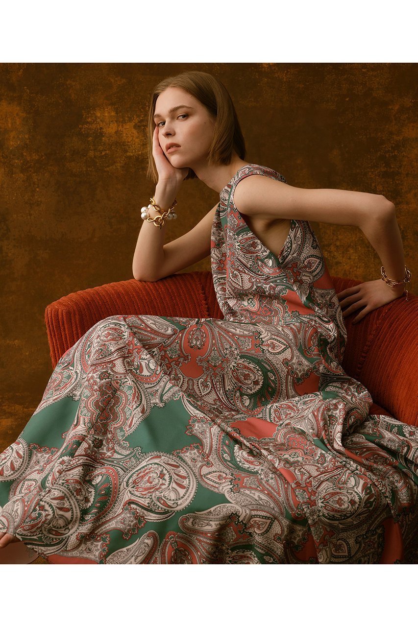 【アルアバイル/allureville】の【Loulou Willoughby】RATTIペイズリーフレアワンピース 人気、トレンドファッション・服の通販 founy(ファニー) 　ファッション　Fashion　レディースファッション　Fashion for Women　ワンピース　Dresses　チュニック　Tunic Tops & Dresses　おすすめ　Recommended / Our Picks　イタリア　Italy　チュニック　Tunic, Long Top　トレンド　Trend, Trending Now　プリント　Print, Printed Pattern　ペイズリー　Paisley, Ethnic Pattern　ロング　Long, Long-Length　other-6|ID: prp329100004589623 ipo3291000000035472968