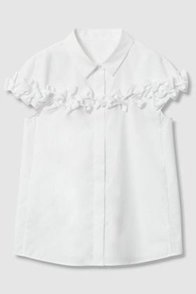 【アルアバイル/allureville】の【Loulou Willoughby】メニーリボンシャツ 人気、トレンドファッション・服の通販 founy(ファニー) ファッション Fashion レディースファッション Ladies' Fashion Online トップス・カットソー Tops/Tshirt シャツ/ブラウス Shirts/Blouses コンパクト Compact ショート Short スリーブ Sleeve バランス Balance フィット Fit フェミニン Feminine フロント Front マニッシュ Mannish リボン Ribbon NEW・新作・新着・新入荷 New Arrivals |ID:prp329100004589626