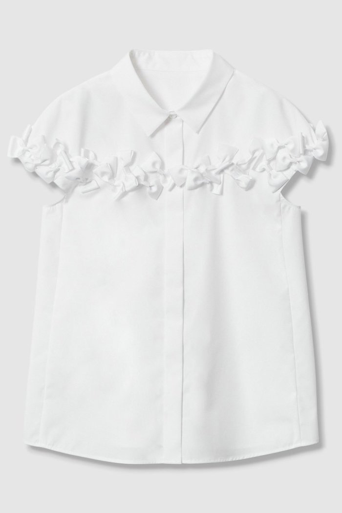 【アルアバイル/allureville】の【Loulou Willoughby】メニーリボンシャツ インテリア・キッズ・メンズ・レディースファッション・服の通販 founy(ファニー) https://founy.com/ ファッション Fashion レディースファッション Ladies' Fashion Online トップス・カットソー Tops/Tshirt シャツ/ブラウス Shirts/Blouses コンパクト Compact ショート Short スリーブ Sleeve バランス Balance フィット Fit フェミニン Feminine フロント Front マニッシュ Mannish リボン Ribbon NEW・新作・新着・新入荷 New Arrivals |ID: prp329100004589626 ipo3291000000032562613