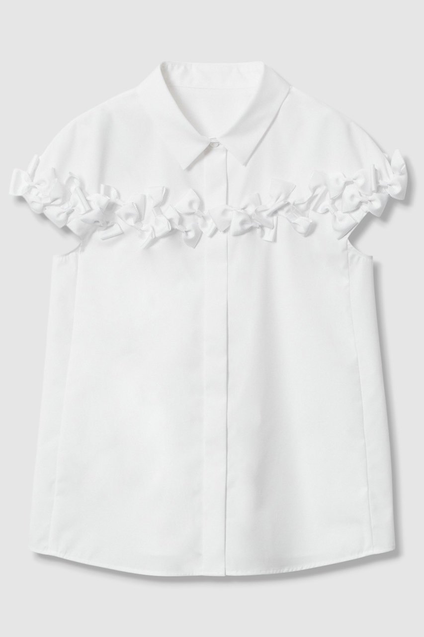 【アルアバイル/allureville】の【Loulou Willoughby】メニーリボンシャツ インテリア・キッズ・メンズ・レディースファッション・服の通販 founy(ファニー) 　ファッション　Fashion　レディースファッション　Ladies' Fashion Online　トップス・カットソー　Tops/Tshirt　シャツ/ブラウス　Shirts/Blouses　コンパクト　Compact　ショート　Short　スリーブ　Sleeve　バランス　Balance　フィット　Fit　フェミニン　Feminine　フロント　Front　マニッシュ　Mannish　リボン　Ribbon　NEW・新作・新着・新入荷　New Arrivals　オフホワイト|ID: prp329100004589626 ipo3291000000032562613