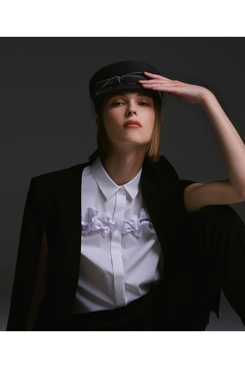 【アルアバイル/allureville】の【Loulou Willoughby】メニーリボンシャツ 人気、トレンドファッション・服の通販 founy(ファニー) 　ファッション　Fashion　レディースファッション　Fashion for Women　トップス・カットソー　Cut & Sew Tops　シャツ・ブラウス・オフィスカジュアル　Elegant Blouses & Button-Ups　コンパクト　Compact, Small Size　ショート　Short, Short Length　スリーブ　Sleeve, Long Sleeve / Short Sleeve　バランス　Balance, Style Balance　フィット　Fit, Slim Fit　フェミニン　Feminine, Girly　フロント　Front, Front Design　マニッシュ　Mannish, Boyish　リボン　Ribbon, Bow　other-3|ID: prp329100004589626 ipo3291000000036389709