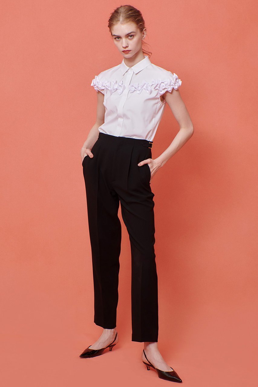 【アルアバイル/allureville】の【Loulou Willoughby】メニーリボンシャツ 人気、トレンドファッション・服の通販 founy(ファニー) 　ファッション　Fashion　レディースファッション　Fashion for Women　トップス・カットソー　Cut & Sew Tops　シャツ・ブラウス・オフィスカジュアル　Elegant Blouses & Button-Ups　コンパクト　Compact, Small Size　ショート　Short, Short Length　スリーブ　Sleeve, Long Sleeve / Short Sleeve　バランス　Balance, Style Balance　フィット　Fit, Slim Fit　フェミニン　Feminine, Girly　フロント　Front, Front Design　マニッシュ　Mannish, Boyish　リボン　Ribbon, Bow　other-5|ID: prp329100004589626 ipo3291000000036389711