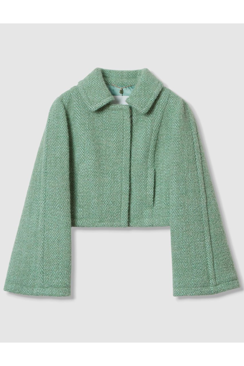 【アルアバイル/allureville】の【Loulou Willoughby】BONOTTOステンカラージャケット インテリア・キッズ・メンズ・レディースファッション・服の通販 founy(ファニー) 　ファッション　Fashion　レディースファッション　Ladies' Fashion Online　アウター　Coat Outerwear　ジャケット　Jackets　ジャケット　Jacket　スリーブ　Sleeve　ツイード　Tweed　トレンド　Trend　フロント　Front　ポケット　Pocket　NEW・新作・新着・新入荷　New Arrivals　ミントグリーン|ID: prp329100004589627 ipo3291000000032562623