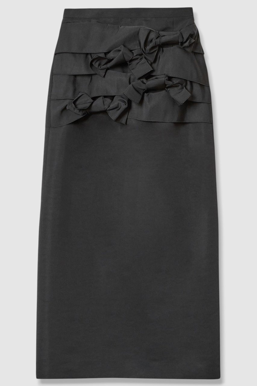 【アルアバイル/allureville】の【Loulou Willoughby】ランダムリボンタフタスカート インテリア・キッズ・メンズ・レディースファッション・服の通販 founy(ファニー) 　ファッション　Fashion　レディースファッション　Fashion for Women　スカート　Skirts　おすすめ　Recommended / Our Picks　グログラン　Grosgrain, Grosgrain Ribbon　シンプル　Simple, Minimal　セットアップ　Set-Up, Coordinated Outfit　タイトスカート　Pencil Skirt, Tight Skirt　フェミニン　Feminine, Girly　ランダム　Random, Irregular　リボン　Ribbon, Bow　ブラック|ID: prp329100004589628 ipo3291000000035931515