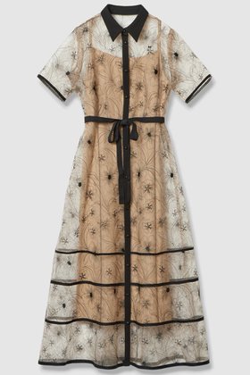 【アルアバイル/allureville】の【Loulou Willoughby】オーガンジーフラワー刺繍ワンピース 人気、トレンドファッション・服の通販 founy(ファニー) ファッション Fashion レディースファッション Ladies' Fashion Online ワンピース Dress チュニック Tunic オーガンジー Organdy グラデーション Gradation チュニック Tunic ヌーディ Nudie フラワー Flower ロング Long NEW・新作・新着・新入荷 New Arrivals |ID:prp329100004589630