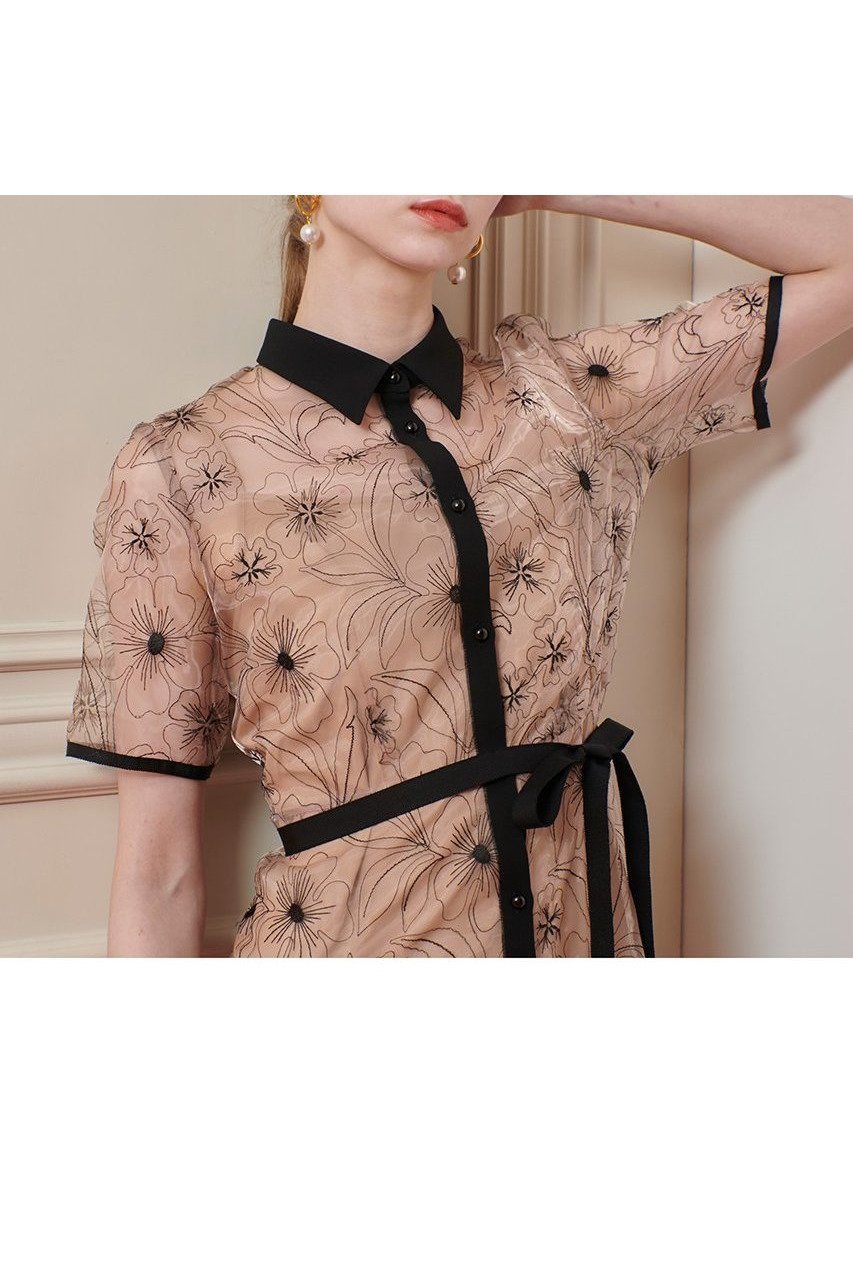 【アルアバイル/allureville】の【Loulou Willoughby】オーガンジーフラワー刺繍ワンピース 人気、トレンドファッション・服の通販 founy(ファニー) 　ファッション　Fashion　レディースファッション　Ladies' Fashion Online　ワンピース　Dress　チュニック　Tunic　オーガンジー　Organdy　グラデーション　Gradation　チュニック　Tunic　ヌーディ　Nudie　フラワー　Flower　ロング　Long　NEW・新作・新着・新入荷　New Arrivals　other-5|ID: prp329100004589630 ipo3291000000032562657
