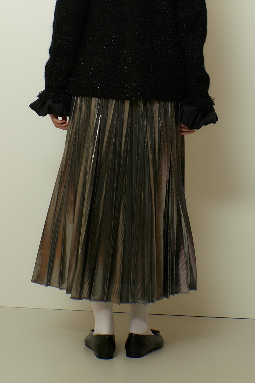 【アルアバイル/allureville】のメタリック切替プリーツスカート 人気、トレンドファッション・服の通販 founy(ファニー) 　ファッション　Fashion　レディースファッション　Fashion for Women　スカート　Skirts　プリーツスカート / 上品フェミニンスタイル　Pleated Skirts　ロングスカート　Long Skirts / Maxi & Midi Skirts　シルバー　Silver, Metallic Silver　トレンド　Trend, Trending Now　プリーツ　Pleats, Pleated　ロング　Long, Long-Length　切替　Switching, Contrast Panel　other-7|ID: prp329100004590578 ipo3291000000035401690