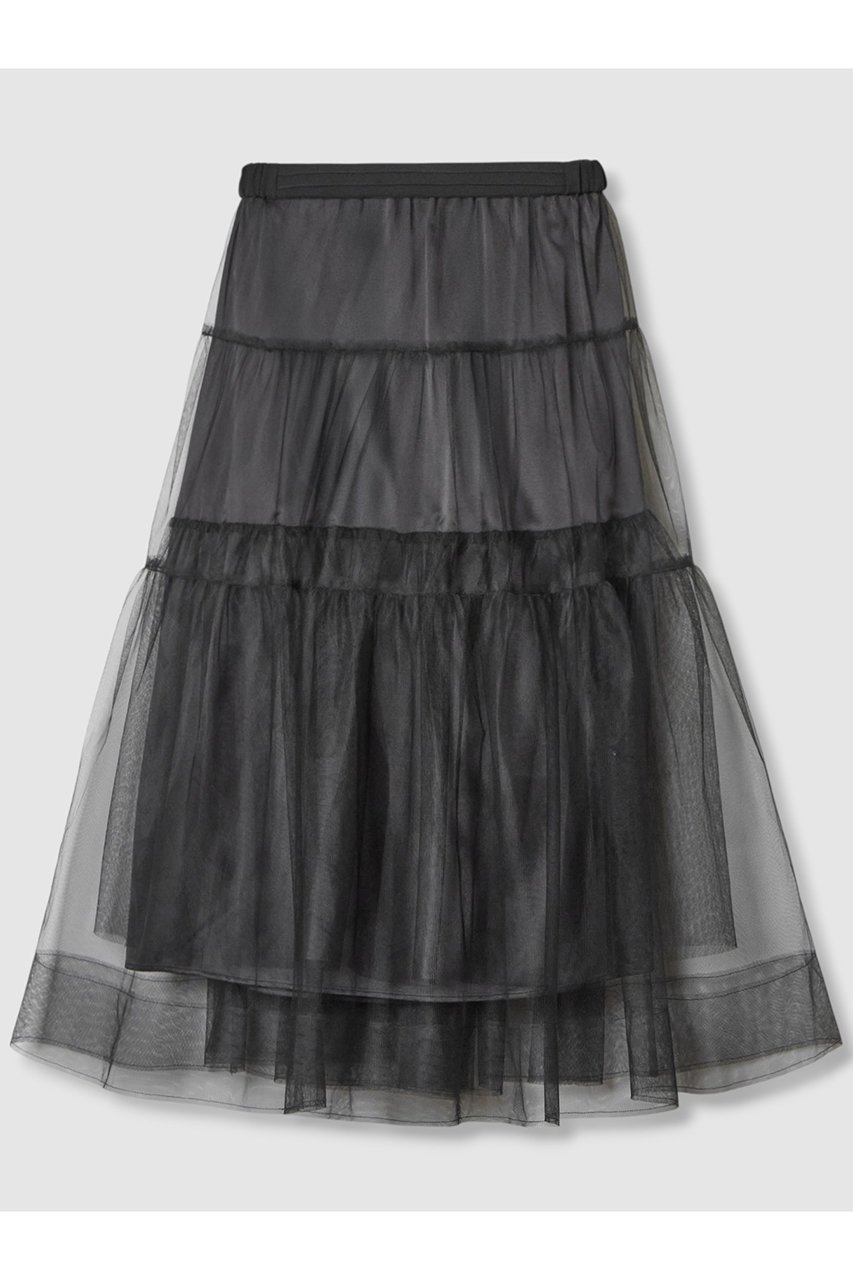 【アルアバイル/allureville】のパニエ付きスカート インテリア・キッズ・メンズ・レディースファッション・服の通販 founy(ファニー) 　ファッション　Fashion　レディースファッション　Ladies' Fashion Online　スカート　Skirt　ロングスカート　Long Skirt　チュール　Tulle　フェミニン　Feminine　ロング　Long　NEW・新作・新着・新入荷　New Arrivals　ブラック|ID: prp329100004590579 ipo3291000000032573484