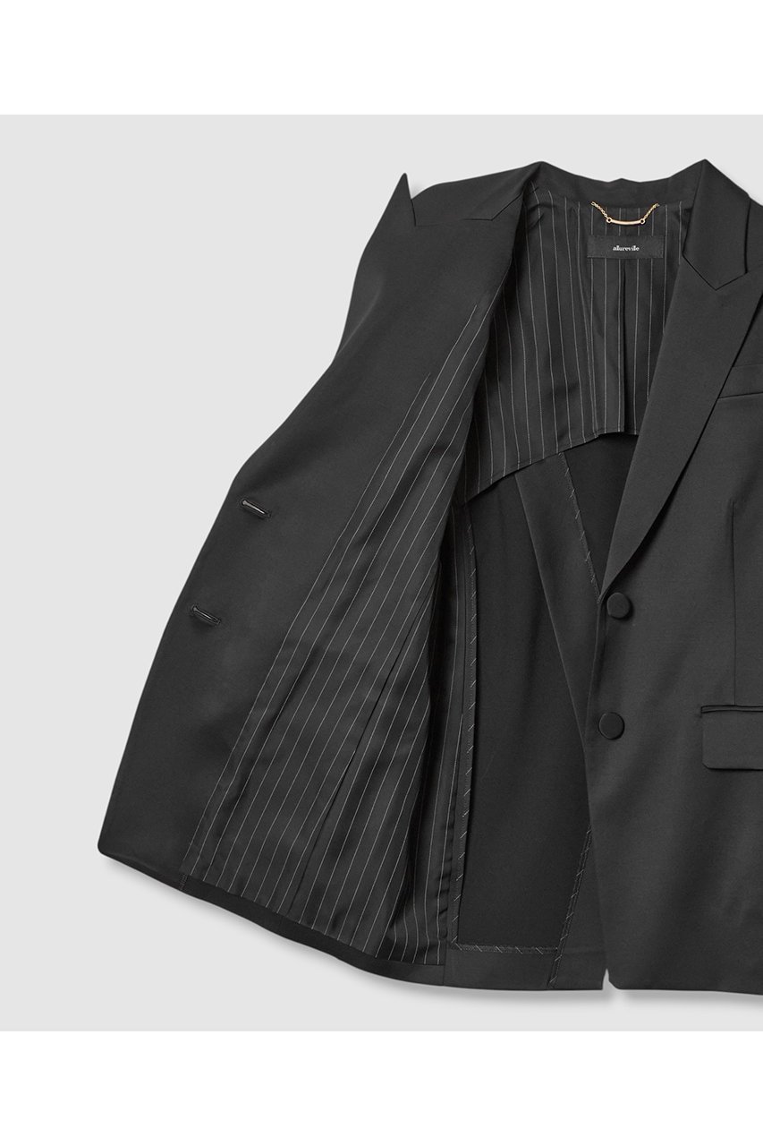 【アルアバイル/allureville】のバックレイヤードジャケット 人気、トレンドファッション・服の通販 founy(ファニー) 　ファッション　Fashion　レディースファッション　Fashion for Women　アウター　Coat / Outerwear Collection　レディースジャケット・軽アウター　Jackets　オケージョン　Occasion Wear　サテン　Satin, Glossy Fabric　ジャケット　Jacket, Outerwear　フォーマル　Formal, Dressy　マニッシュ　Mannish, Boyish　エレガント 上品　Elegant　other-7|ID: prp329100004590581 ipo3291000000035580165