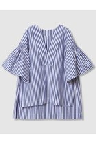 【ハウス オブ ロータス/HOUSE OF LOTUS】のストライプタックシャーリングブラウス 人気、トレンドファッション・服の通販 founy(ファニー) ファッション Fashion レディースファッション Ladies' Fashion Online トップス・カットソー Tops/Tshirt シャツ/ブラウス Shirts/Blouses 2025年 2025 2025-2026秋冬・A/W Aw/Autumn/Winter/Fw/Fall/2025-2026 シャーリング Shirring ショート Short ストライプ Stripe スリット Slit スリーブ Sleeve バランス Balance フェミニン Feminine フレア Flare フロント Front マニッシュ Mannish A/W・秋冬 Aw・Autumn/Winter・Fw・Fall-Winter thumbnail ブルー|ID: prp329100004592175 ipo3291000000032601455