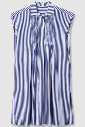 【ハウス オブ ロータス/HOUSE OF LOTUS】のストライプタックシャーリングワンピース 人気、トレンドファッション・服の通販 founy(ファニー) ファッション Fashion レディースファッション Ladies' Fashion Online ワンピース Dress チュニック Tunic 2025年 2025 2025-2026秋冬・A/W Aw/Autumn/Winter/Fw/Fall/2025-2026 シャーリング Shirring スキッパー Skipper ストライプ Stripe スリット Slit スリーブ Sleeve チュニック Tunic フレンチ French フロント Front ブロード Broad A/W・秋冬 Aw・Autumn/Winter・Fw・Fall-Winter |ID:prp329100004592176