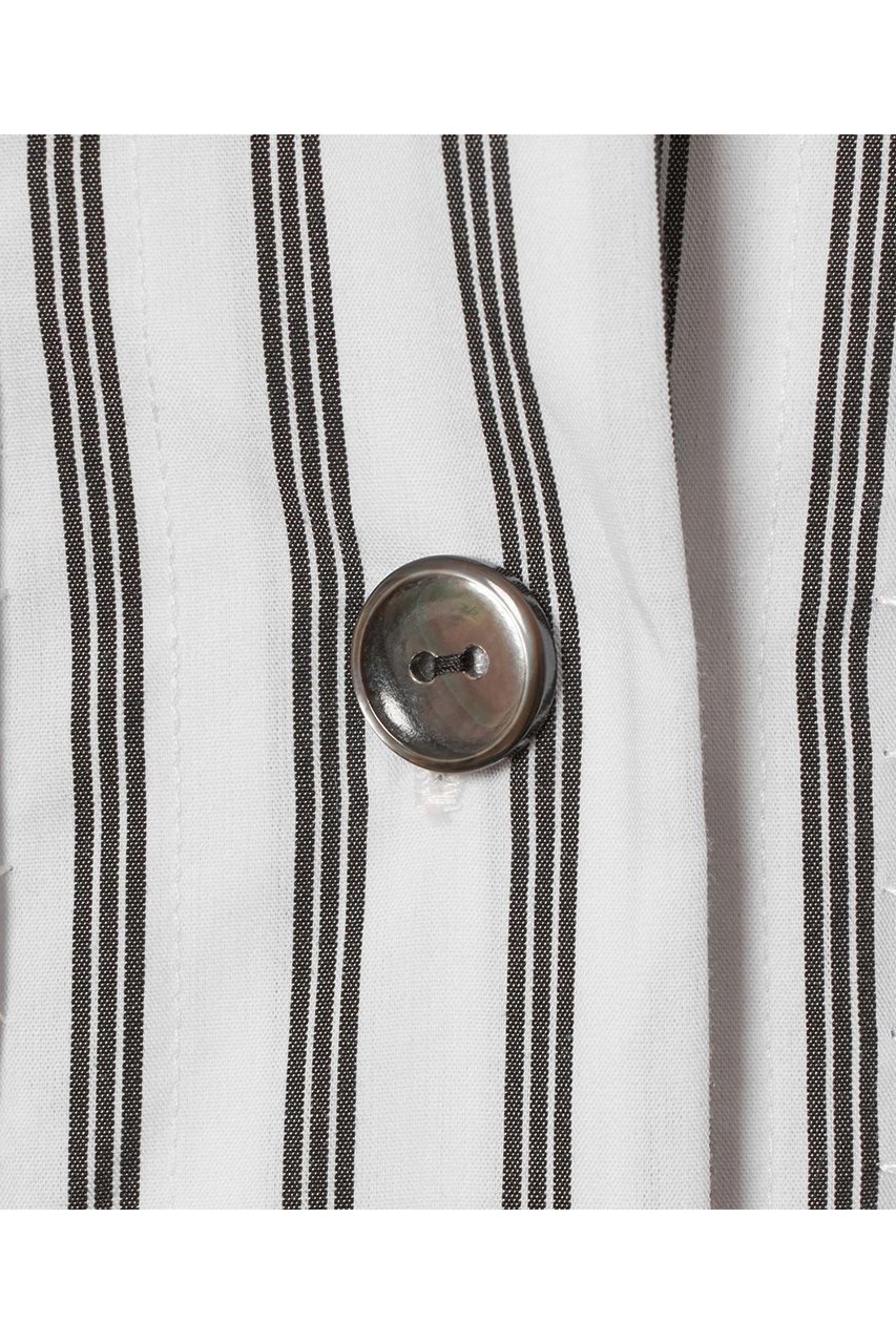 【ハウス オブ ロータス/HOUSE OF LOTUS】のストライプタックシャーリングワンピース 人気、トレンドファッション・服の通販 founy(ファニー) 　ファッション　Fashion　レディースファッション　Fashion for Women　ワンピース　Dresses　チュニック　Tunic Tops & Dresses　シャーリング　Shirring, Ruched　スキッパー　Skipper, Open Collar　ストライプ　Stripe, Striped Pattern　スリット　Slit, Slit Detail　スリーブ　Sleeve, Long Sleeve / Short Sleeve　チュニック　Tunic, Long Top　フレンチ　French, French Style　フロント　Front, Front Design　ブロード　Broadcloth, Fine Cotton　other-2|ID: prp329100004592176 ipo3291000000034515030