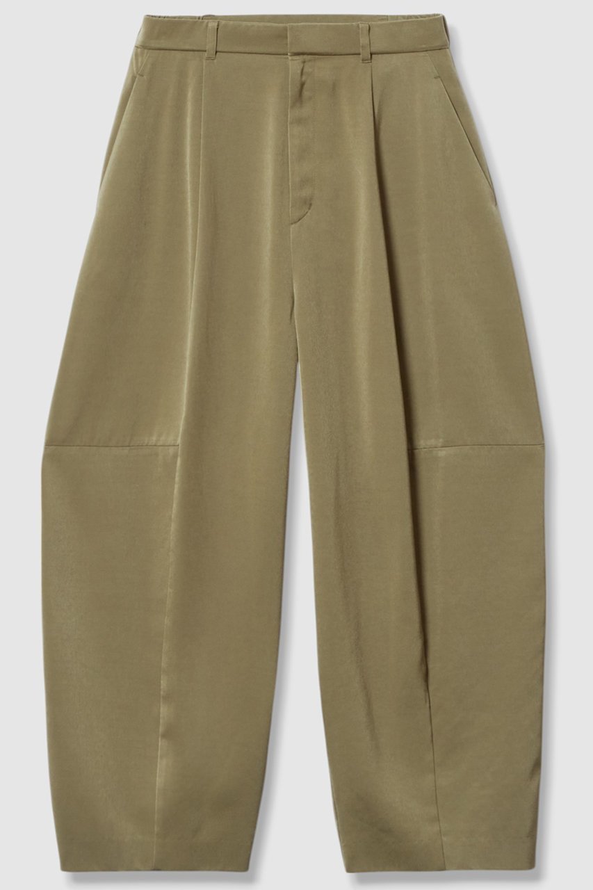 【ハウス オブ ロータス/HOUSE OF LOTUS】のキュプラサテンフォルムパンツ インテリア・キッズ・メンズ・レディースファッション・服の通販 founy(ファニー) 　ファッション　Fashion　レディースファッション　Fashion for Women　パンツ　Pants & Trousers　キュプラ　Cupro, Eco Fabric　スラックス　Slacks, Dress Pants　フィット　Fit, Slim Fit　カーキ|ID: prp329100004592177 ipo3291000000034515036