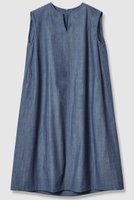 【ハウス オブ ロータス/HOUSE OF LOTUS】のシャンブレーデニムフォルムワンピース 人気、トレンドファッション・服の通販 founy(ファニー) ファッション Fashion レディースファッション Fashion for Women ワンピース Dresses チュニック Tunic Tops & Dresses インディゴ Indigo Denim シャンブレー Chambray, Denim-Like Fabric チュニック Tunic, Long Top フォルム Silhouette, Form フロント Front, Front Design ロング Long, Long-Length エレガント 上品 Elegant |ID:prp329100004592179