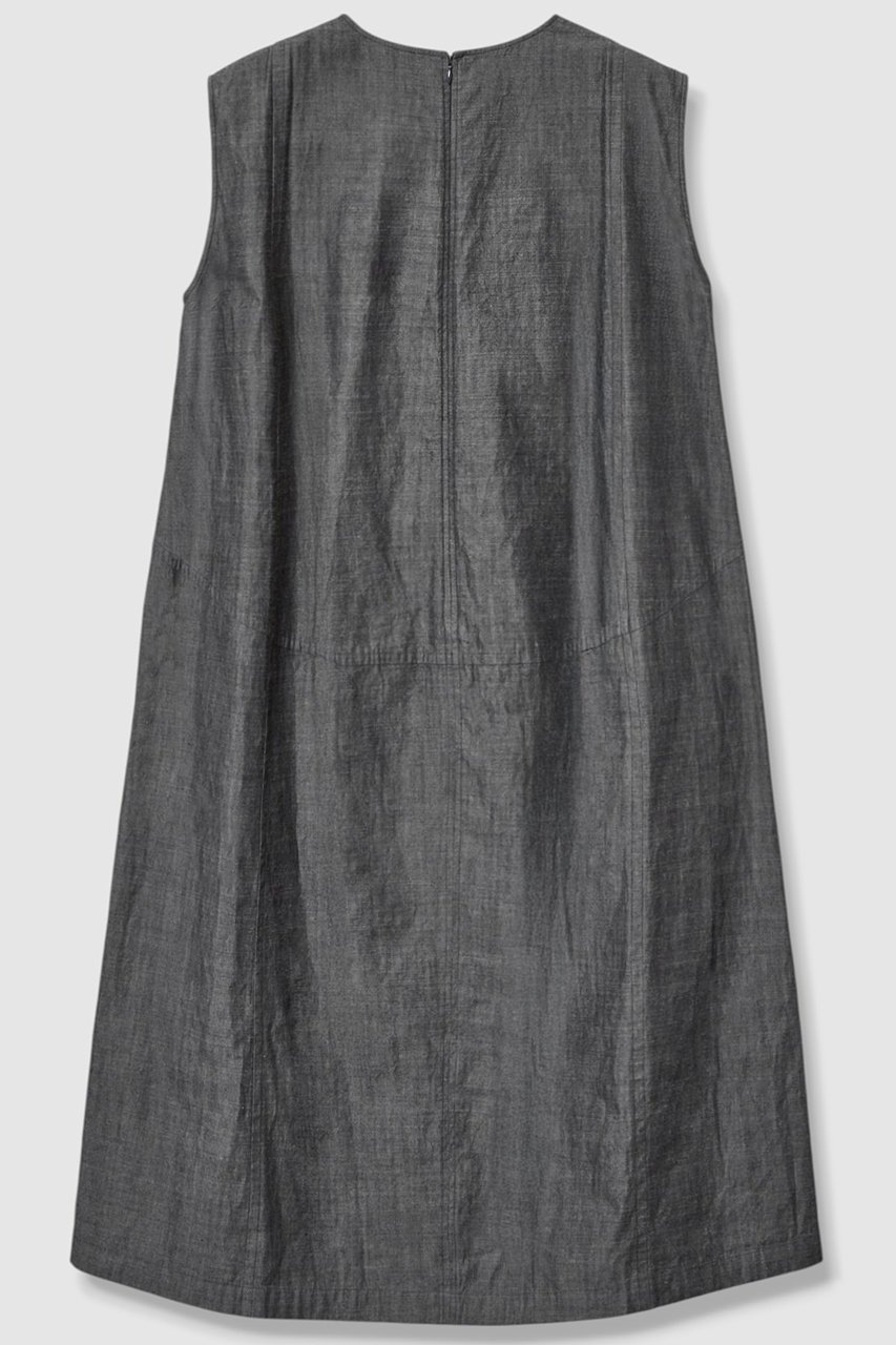 【ハウス オブ ロータス/HOUSE OF LOTUS】のシャンブレーデニムフォルムワンピース 人気、トレンドファッション・服の通販 founy(ファニー) 　ファッション　Fashion　レディースファッション　Fashion for Women　ワンピース　Dresses　チュニック　Tunic Tops & Dresses　インディゴ　Indigo Denim　シャンブレー　Chambray, Denim-Like Fabric　チュニック　Tunic, Long Top　フォルム　Silhouette, Form　フロント　Front, Front Design　ロング　Long, Long-Length　エレガント 上品　Elegant　other-2|ID: prp329100004592179 ipo3291000000034515043