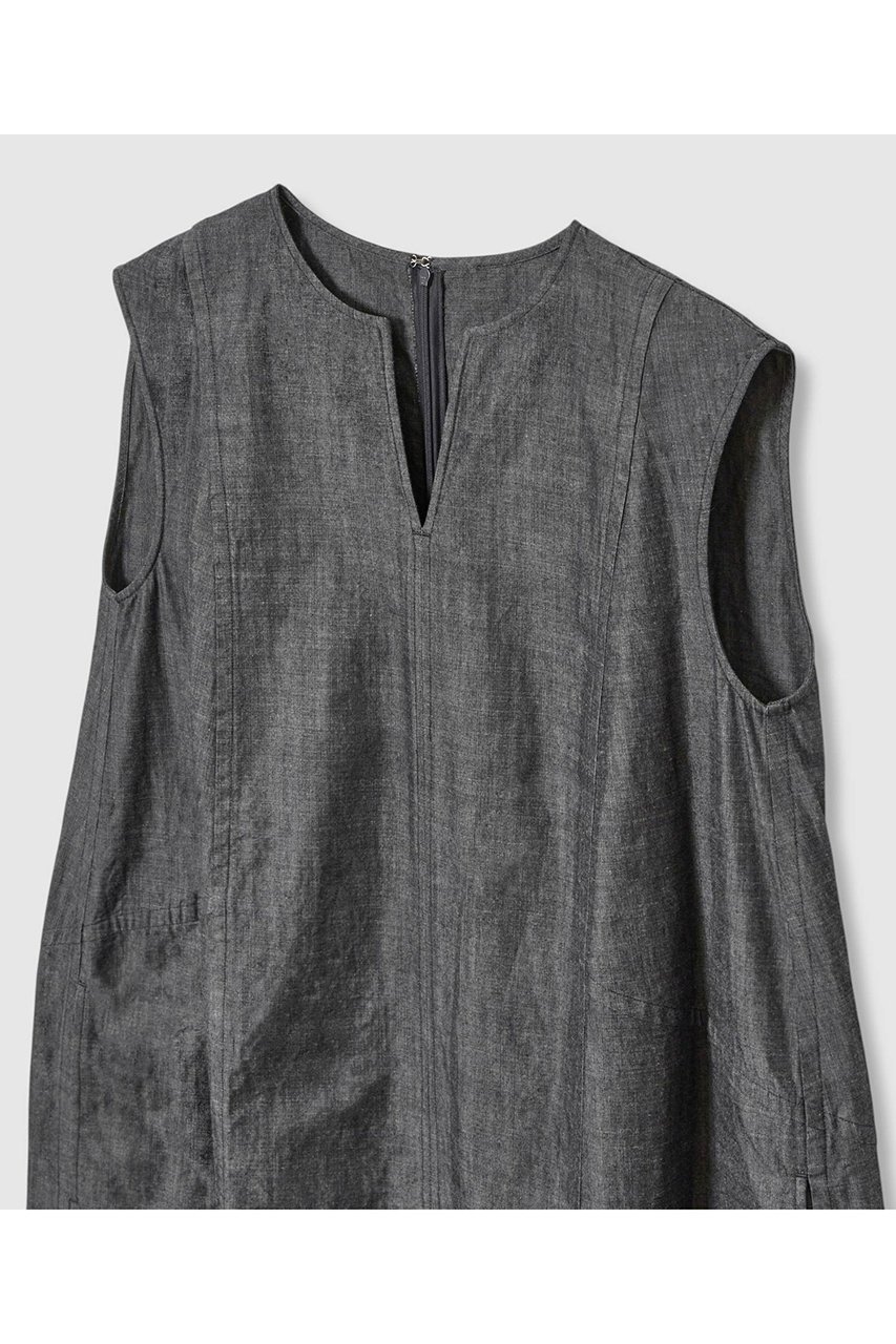 【ハウス オブ ロータス/HOUSE OF LOTUS】のシャンブレーデニムフォルムワンピース 人気、トレンドファッション・服の通販 founy(ファニー) 　ファッション　Fashion　レディースファッション　Fashion for Women　ワンピース　Dresses　チュニック　Tunic Tops & Dresses　インディゴ　Indigo Denim　シャンブレー　Chambray, Denim-Like Fabric　チュニック　Tunic, Long Top　フォルム　Silhouette, Form　フロント　Front, Front Design　ロング　Long, Long-Length　エレガント 上品　Elegant　other-3|ID: prp329100004592179 ipo3291000000034515044