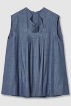 【ハウス オブ ロータス/HOUSE OF LOTUS】のシャンブレーデニムラッフルブラウス ブルー|ID:prp329100004592180