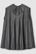 【ハウス オブ ロータス/HOUSE OF LOTUS】のシャンブレーデニムラッフルブラウス ブラック|ID:prp329100004592180