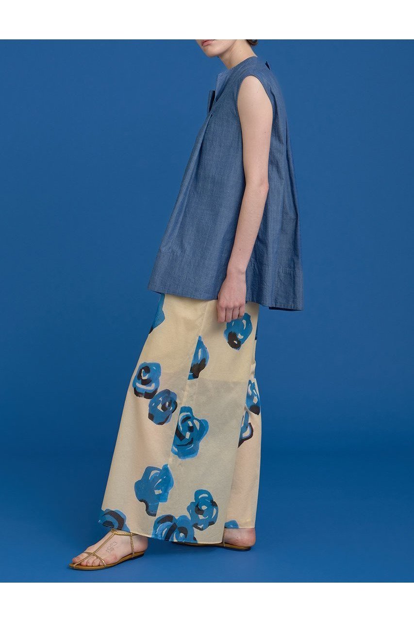 【ハウス オブ ロータス/HOUSE OF LOTUS】のブルーフラワーワイドパンツ 人気、トレンドファッション・服の通販 founy(ファニー) 　ファッション　Fashion　レディースファッション　Ladies' Fashion Online　パンツ　Pants　2025年　2025　2025-2026秋冬・A/W　Aw/Autumn/Winter/Fw/Fall/2025-2026　キュプラ　Cupra　グラデーション　Gradation　シアー　Sheer　ジョーゼット　Georgette　プリント　Print　ワイド　Wide　夏　Summer　A/W・秋冬　Aw・Autumn/Winter・Fw・Fall-Winter　other-7|ID: prp329100004592181 ipo3291000000032601510