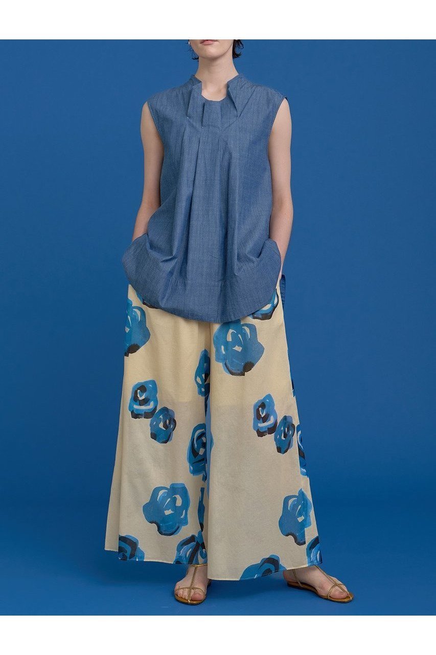 【ハウス オブ ロータス/HOUSE OF LOTUS】のブルーフラワーワイドパンツ 人気、トレンドファッション・服の通販 founy(ファニー) 　ファッション　Fashion　レディースファッション　Ladies' Fashion Online　パンツ　Pants　2025年　2025　2025-2026秋冬・A/W　Aw/Autumn/Winter/Fw/Fall/2025-2026　キュプラ　Cupra　グラデーション　Gradation　シアー　Sheer　ジョーゼット　Georgette　プリント　Print　ワイド　Wide　夏　Summer　A/W・秋冬　Aw・Autumn/Winter・Fw・Fall-Winter　other-8|ID: prp329100004592181 ipo3291000000032601511