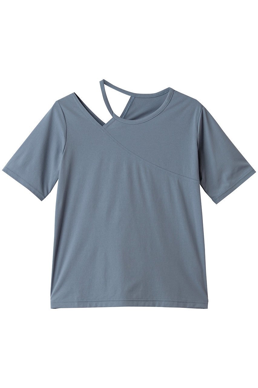 【ジュリエ/Julier】のライトプライムデザイントップス インテリア・キッズ・メンズ・レディースファッション・服の通販 founy(ファニー) 　ファッション　Fashion　レディースファッション　Ladies' Fashion Online　トップス・カットソー　Tops/Tshirt　スポーツウェア　Sportswear　スポーツ トップス　Sports Tops　アシンメトリー　Asymmetry　シンプル　Simple　スポーツ　Sports　ヨガ　Yoga　ワーク　Work　NEW・新作・新着・新入荷　New Arrivals　旅行　Travel　ブルー|ID: prp329100004592184 ipo3291000000032601535