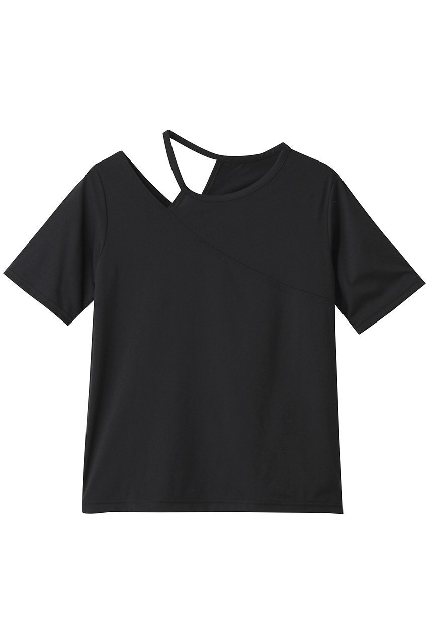 【ジュリエ/Julier】のライトプライムデザイントップス インテリア・キッズ・メンズ・レディースファッション・服の通販 founy(ファニー) 　ファッション　Fashion　レディースファッション　Ladies' Fashion Online　トップス・カットソー　Tops/Tshirt　スポーツウェア　Sportswear　スポーツ トップス　Sports Tops　アシンメトリー　Asymmetry　シンプル　Simple　スポーツ　Sports　ヨガ　Yoga　ワーク　Work　NEW・新作・新着・新入荷　New Arrivals　旅行　Travel　ブラック|ID: prp329100004592184 ipo3291000000032601536