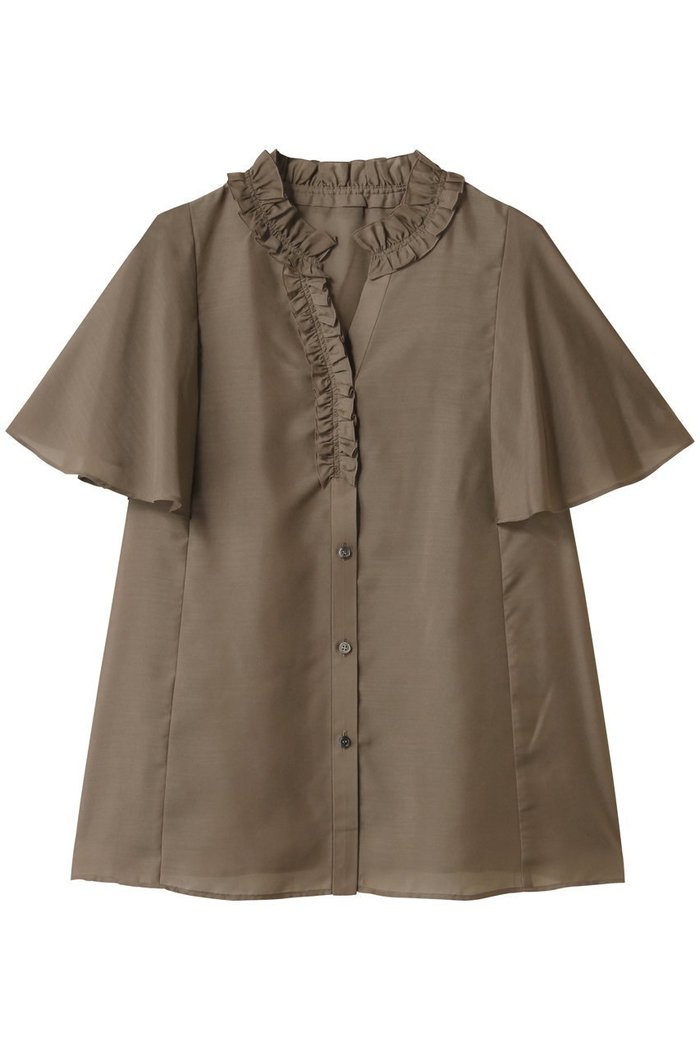 【アナイ/ANAYI】のスパンローンフリルネックブラウス インテリア・キッズ・メンズ・レディースファッション・服の通販 founy(ファニー) https://founy.com/ ファッション Fashion レディースファッション Ladies' Fashion Online トップス・カットソー Tops/Tshirt シャツ/ブラウス Shirts/Blouses 2025年 2025 2025-2026秋冬・A/W Aw/Autumn/Winter/Fw/Fall/2025-2026 ショート Short シンプル Simple スキッパー Skipper スリーブ Sleeve フェミニン Feminine フリル Frills フレア Flare エレガント 上品 Elegant A/W・秋冬 Aw・Autumn/Winter・Fw・Fall-Winter |ID: prp329100004592192 ipo3291000000032601601