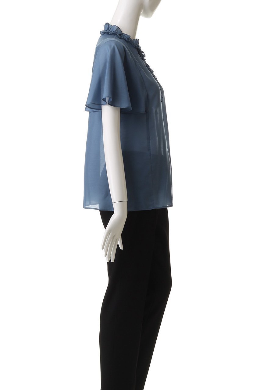 【アナイ/ANAYI】のスパンローンフリルネックブラウス 人気、トレンドファッション・服の通販 founy(ファニー) 　ファッション　Fashion　レディースファッション　Ladies' Fashion Online　トップス・カットソー　Tops/Tshirt　シャツ/ブラウス　Shirts/Blouses　2025年　2025　2025-2026秋冬・A/W　Aw/Autumn/Winter/Fw/Fall/2025-2026　ショート　Short　シンプル　Simple　スキッパー　Skipper　スリーブ　Sleeve　フェミニン　Feminine　フリル　Frills　フレア　Flare　エレガント 上品　Elegant　A/W・秋冬　Aw・Autumn/Winter・Fw・Fall-Winter　other-3|ID: prp329100004592192 ipo3291000000032601604
