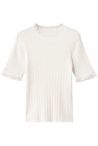 【アルアバイル/allureville】の【Loulou Willoughby】ハーフチューブラーリブニット 人気、トレンドファッション・服の通販 founy(ファニー) ファッション Fashion レディースファッション Ladies' Fashion Online トップス・カットソー Tops/Tshirt ニット Knit Tops プルオーバー Pullover 2025年 2025 2025-2026秋冬・A/W Aw/Autumn/Winter/Fw/Fall/2025-2026 スリーブ Sleeve ハーフ Half フェミニン Feminine フリル Frills ロング Long A/W・秋冬 Aw・Autumn/Winter・Fw・Fall-Winter thumbnail ホワイト|ID: prp329100004592208 ipo3291000000032601703