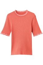 【アルアバイル/allureville】の【Loulou Willoughby】ハーフチューブラーリブニット 人気、トレンドファッション・服の通販 founy(ファニー) ファッション Fashion レディースファッション Ladies' Fashion Online トップス・カットソー Tops/Tshirt ニット Knit Tops プルオーバー Pullover 2025年 2025 2025-2026秋冬・A/W Aw/Autumn/Winter/Fw/Fall/2025-2026 スリーブ Sleeve ハーフ Half フェミニン Feminine フリル Frills ロング Long A/W・秋冬 Aw・Autumn/Winter・Fw・Fall-Winter thumbnail コーラル|ID: prp329100004592208 ipo3291000000032601705
