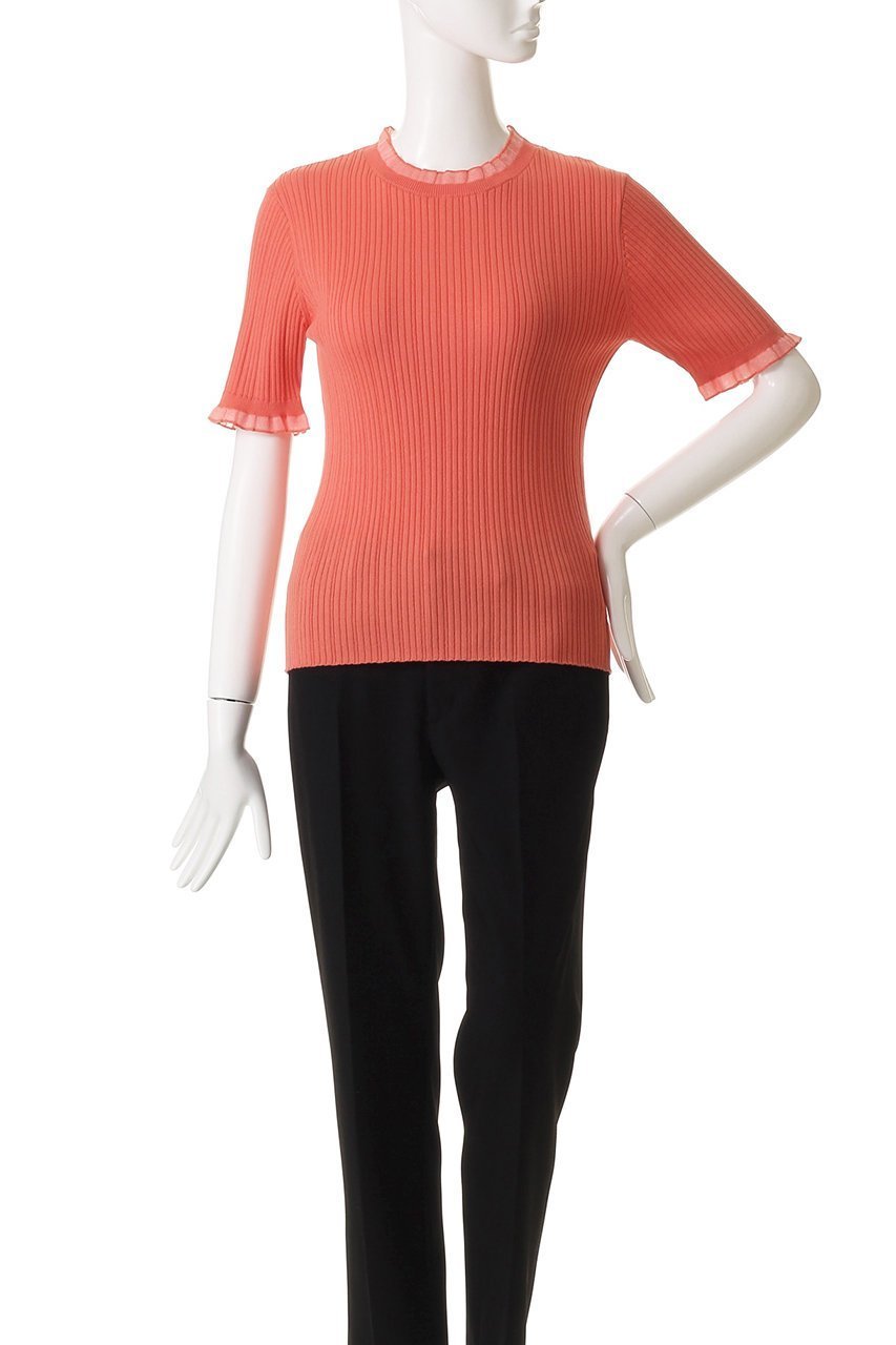 【アルアバイル/allureville】の【Loulou Willoughby】ハーフチューブラーリブニット 人気、トレンドファッション・服の通販 founy(ファニー) 　ファッション　Fashion　レディースファッション　Ladies' Fashion Online　トップス・カットソー　Tops/Tshirt　ニット　Knit Tops　プルオーバー　Pullover　2025年　2025　2025-2026秋冬・A/W　Aw/Autumn/Winter/Fw/Fall/2025-2026　スリーブ　Sleeve　ハーフ　Half　フェミニン　Feminine　フリル　Frills　ロング　Long　A/W・秋冬　Aw・Autumn/Winter・Fw・Fall-Winter　other-2|ID: prp329100004592208 ipo3291000000032601706