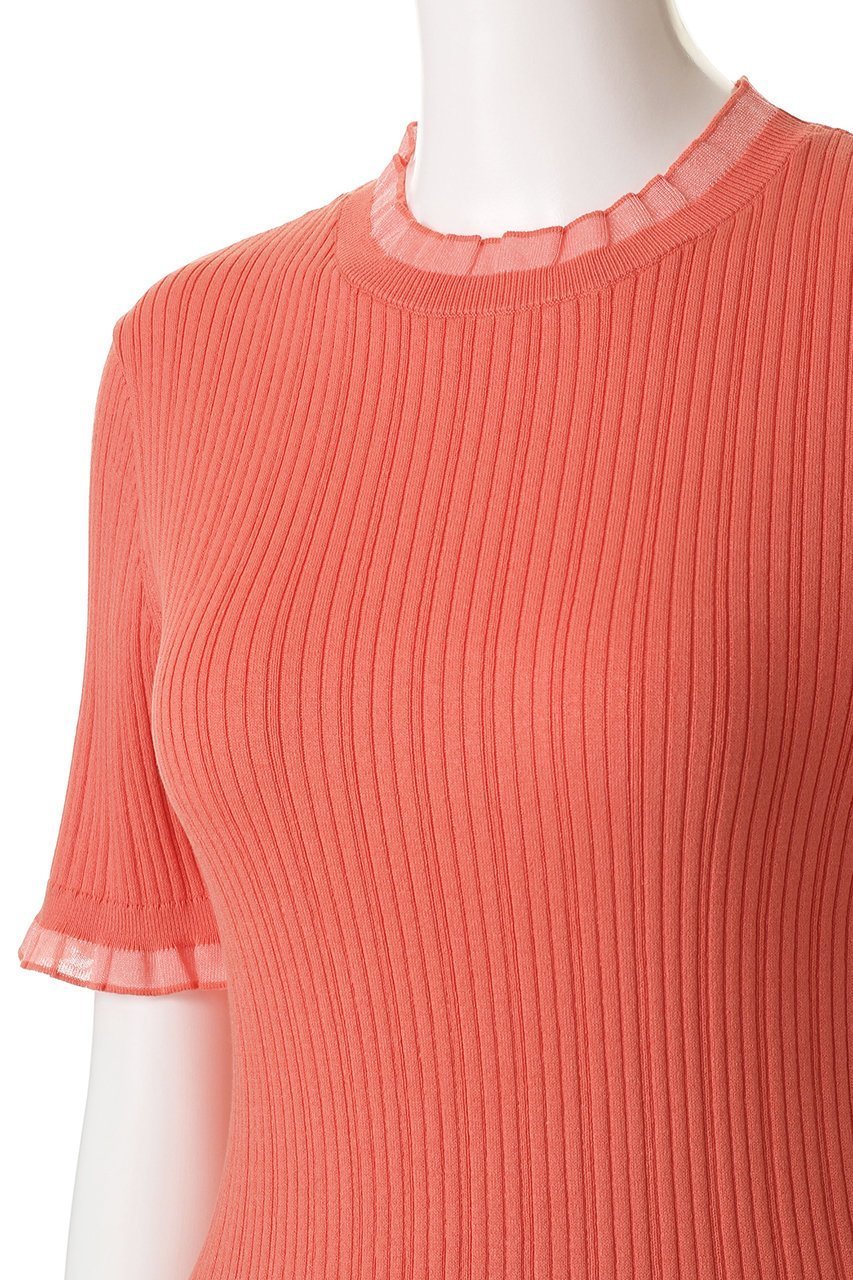 【アルアバイル/allureville】の【Loulou Willoughby】ハーフチューブラーリブニット 人気、トレンドファッション・服の通販 founy(ファニー) 　ファッション　Fashion　レディースファッション　Ladies' Fashion Online　トップス・カットソー　Tops/Tshirt　ニット　Knit Tops　プルオーバー　Pullover　2025年　2025　2025-2026秋冬・A/W　Aw/Autumn/Winter/Fw/Fall/2025-2026　スリーブ　Sleeve　ハーフ　Half　フェミニン　Feminine　フリル　Frills　ロング　Long　A/W・秋冬　Aw・Autumn/Winter・Fw・Fall-Winter　other-5|ID: prp329100004592208 ipo3291000000032601709