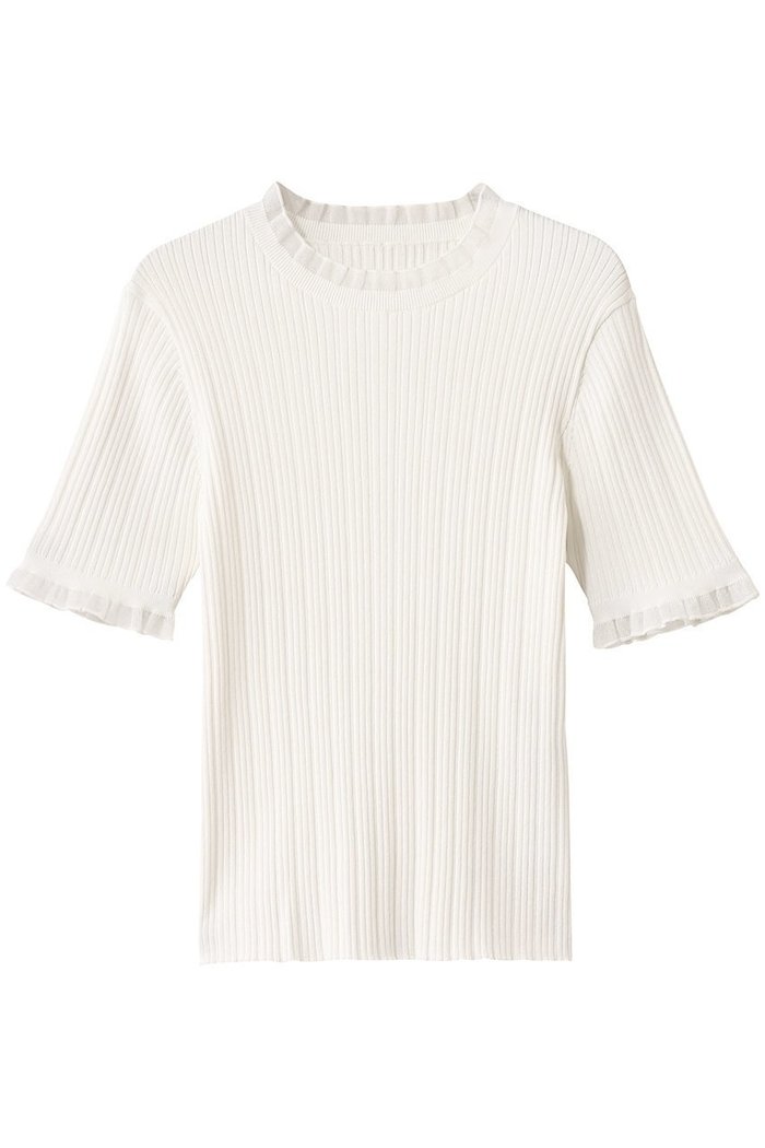 【アルアバイル/allureville】の【Loulou Willoughby】ハーフチューブラーリブニット インテリア・キッズ・メンズ・レディースファッション・服の通販 founy(ファニー) https://founy.com/ ファッション Fashion レディースファッション Fashion for Women トップス・カットソー Cut & Sew Tops ニット Knit Tops & Sweaters カジュアルプルオーバー・ニットトップス Pullovers & Knit Tops / Casual Pullovers スリーブ Sleeve, Long Sleeve / Short Sleeve ハーフ Half, Half-Length フェミニン Feminine, Girly フリル Frill, Ruffle ロング Long, Long-Length |ID: prp329100004592208 ipo3291000000036117399