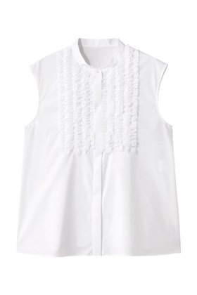 【アルアバイル/allureville】 【Loulou Willoughby】フロントシアーフリルブラウス人気、トレンドファッション・服の通販 founy(ファニー) ファッション Fashion レディースファッション Ladies' Fashion Online トップス・カットソー Tops/Tshirt キャミソール / ノースリーブ No Sleeves シャツ/ブラウス Shirts/Blouses 2025年 2025 2025-2026秋冬・A/W Aw/Autumn/Winter/Fw/Fall/2025-2026 デニム Denim ノースリーブ No Sleeve フェミニン Feminine フリル Frills ロング Long A/W・秋冬 Aw・Autumn/Winter・Fw・Fall-Winter |ID:prp329100004592210