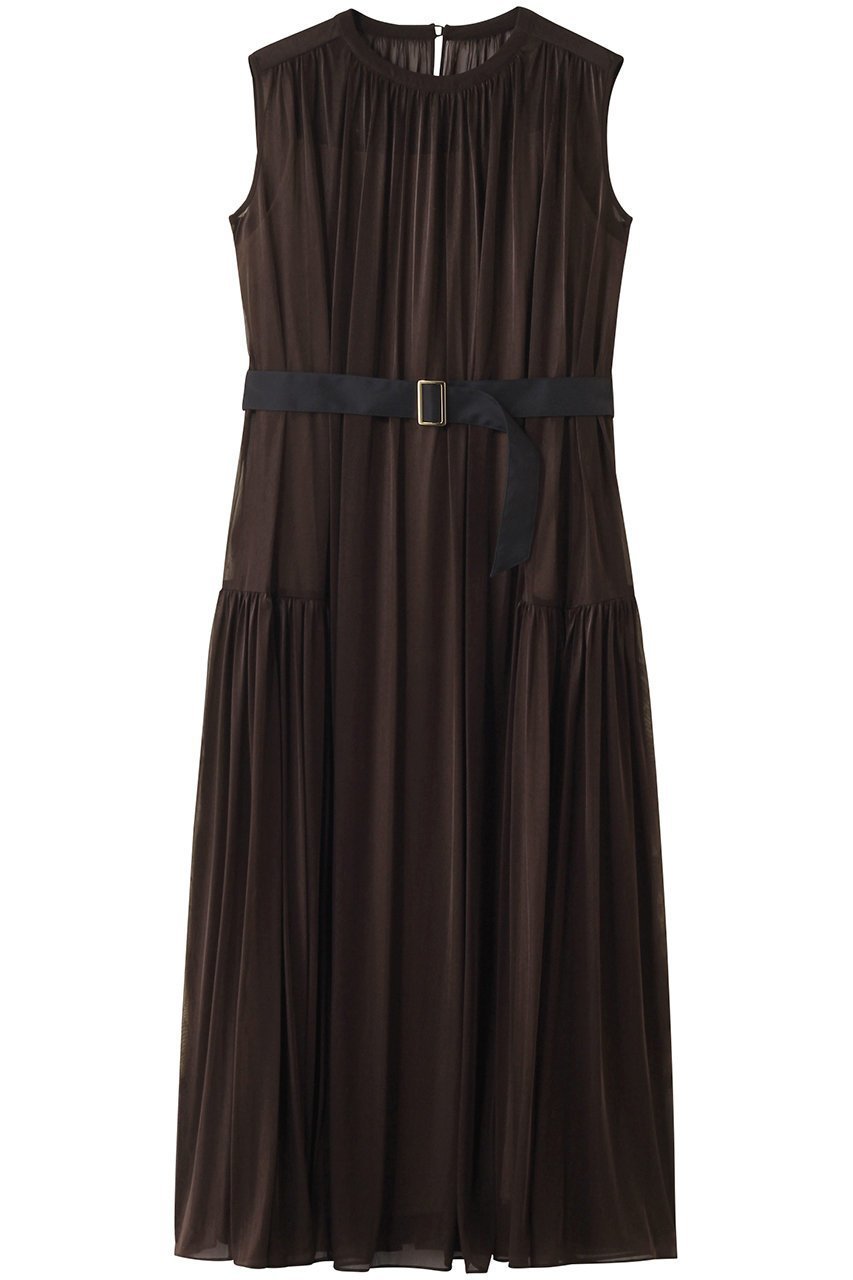 【アルアバイル/allureville】のエスパンディワイドベルトワンピース インテリア・キッズ・メンズ・レディースファッション・服の通販 founy(ファニー) 　ファッション　Fashion　レディースファッション　Fashion for Women　ワンピース　Dresses　チュニック　Tunic Tops & Dresses　ベルト&ウエストマーク　Belts & Waist Accessories　とろみ　Fluid, Flowy Fabric　エレガント 上品　Elegant　ギャザー　Gathered, Ruffled　チュニック　Tunic, Long Top　ロング　Long, Long-Length　ワイド　Wide, Wide Fit　ブラウン|ID: prp329100004592212 ipo3291000000036063240