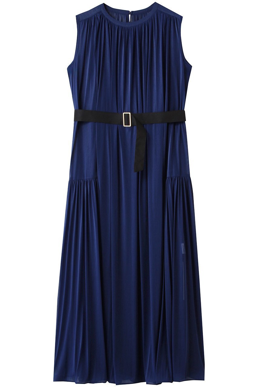 【アルアバイル/allureville】のエスパンディワイドベルトワンピース インテリア・キッズ・メンズ・レディースファッション・服の通販 founy(ファニー) 　ファッション　Fashion　レディースファッション　Fashion for Women　ワンピース　Dresses　チュニック　Tunic Tops & Dresses　ベルト&ウエストマーク　Belts & Waist Accessories　とろみ　Fluid, Flowy Fabric　エレガント 上品　Elegant　ギャザー　Gathered, Ruffled　チュニック　Tunic, Long Top　ロング　Long, Long-Length　ワイド　Wide, Wide Fit　ブルー|ID: prp329100004592212 ipo3291000000036063242