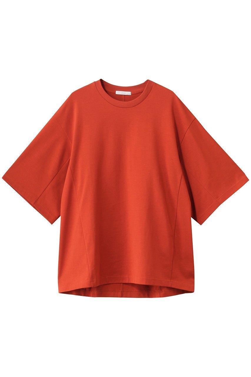 【エブール/ebure】の【6/27 0:00販売開始】【店舗限定】クリア天竺 クルーネックカットソー インテリア・キッズ・メンズ・レディースファッション・服の通販 founy(ファニー) 　ファッション　Fashion　レディースファッション　Ladies' Fashion Online　トップス・カットソー　Tops/Tshirt　シャツ/ブラウス　Shirts/Blouses　ロング / Tシャツ　T-Shirts　カットソー　Cut and Sewn　2025年　2025　2025-2026秋冬・A/W　Aw/Autumn/Winter/Fw/Fall/2025-2026　なめらか　Smooth　カッティング　Cutting　カットソー　Cut And Sew　ショート　Short　スリーブ　Sleeve　パターン　Pattern　フォルム　Form　エレガント 上品　Elegant　A/W・秋冬　Aw・Autumn/Winter・Fw・Fall-Winter　レッド|ID: prp329100004592217 ipo3291000000032601771