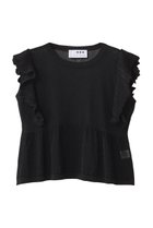 【スリー ドッツ/three dots】のシマーセーター ラッフルトップス 人気、トレンドファッション・服の通販 founy(ファニー) ファッション Fashion レディースファッション Ladies' Fashion Online トップス・カットソー Tops/Tshirt ニット Knit Tops プルオーバー Pullover サマー Summer シアー Sheer ボトム Bottom NEW・新作・新着・新入荷 New Arrivals thumbnail ブラック|ID: prp329100004592222 ipo3291000000032601807