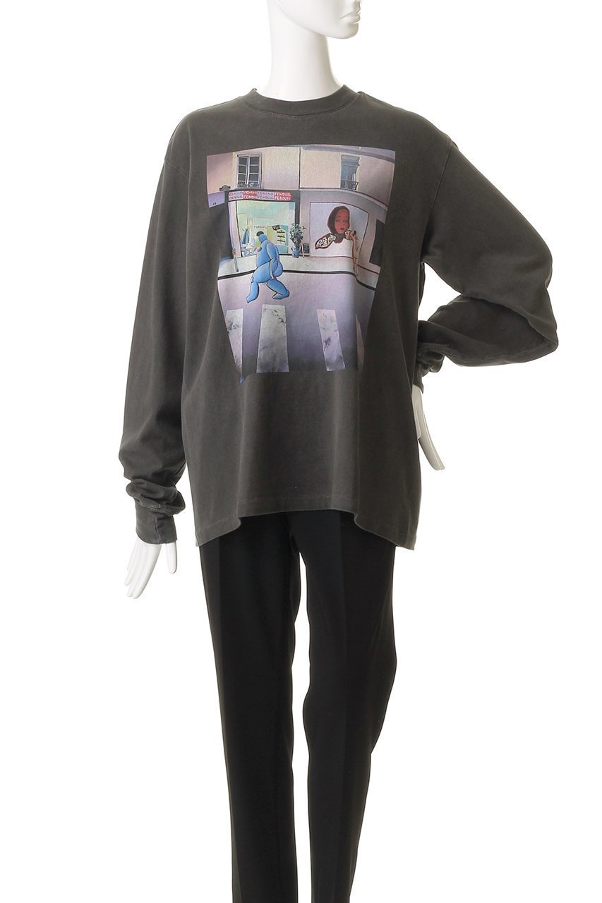 【スタニングルアー/STUNNING LURE】の【KURO iro】Midnight in Paris Tシャツ 人気、トレンドファッション・服の通販 founy(ファニー) 　ファッション　Fashion　レディースファッション　Fashion for Women　トップス・カットソー　Cut & Sew Tops　シャツ・ブラウス・オフィスカジュアル　Elegant Blouses & Button-Ups　ロングTシャツ・Tシャツ　Longline T-Shirts & Tees　カットソー・ベーシックTシャツ　Cut-and-Sewn Tops / Stretch Tees & Basics　スリーブ　Sleeve, Long Sleeve / Short Sleeve　ロング　Long, Long-Length　ヴィンテージ　Vintage Style　other-2|ID: prp329100004592228 ipo3291000000036117473