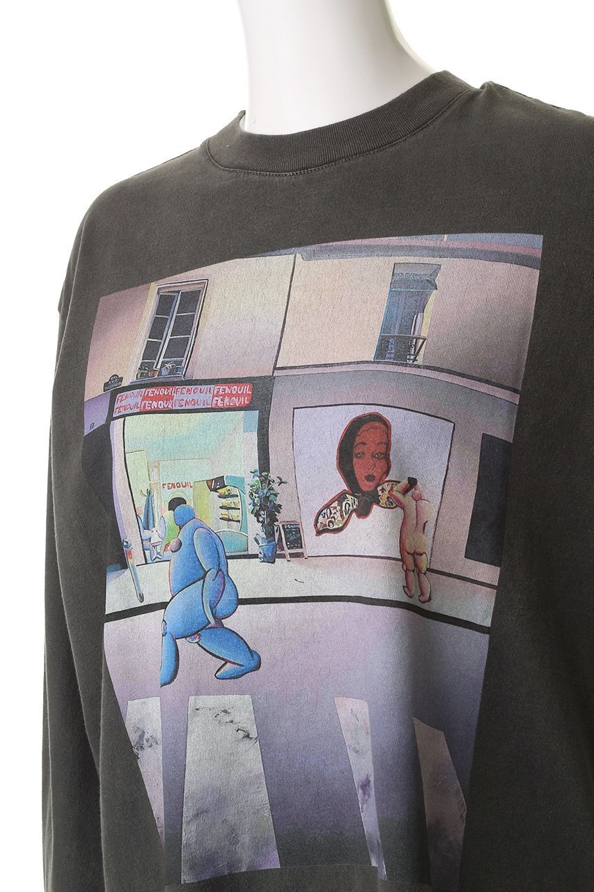 【スタニングルアー/STUNNING LURE】の【KURO iro】Midnight in Paris Tシャツ 人気、トレンドファッション・服の通販 founy(ファニー) 　ファッション　Fashion　レディースファッション　Fashion for Women　トップス・カットソー　Cut & Sew Tops　シャツ・ブラウス・オフィスカジュアル　Elegant Blouses & Button-Ups　ロングTシャツ・Tシャツ　Longline T-Shirts & Tees　カットソー・ベーシックTシャツ　Cut-and-Sewn Tops / Stretch Tees & Basics　スリーブ　Sleeve, Long Sleeve / Short Sleeve　ロング　Long, Long-Length　ヴィンテージ　Vintage Style　other-5|ID: prp329100004592228 ipo3291000000036117478