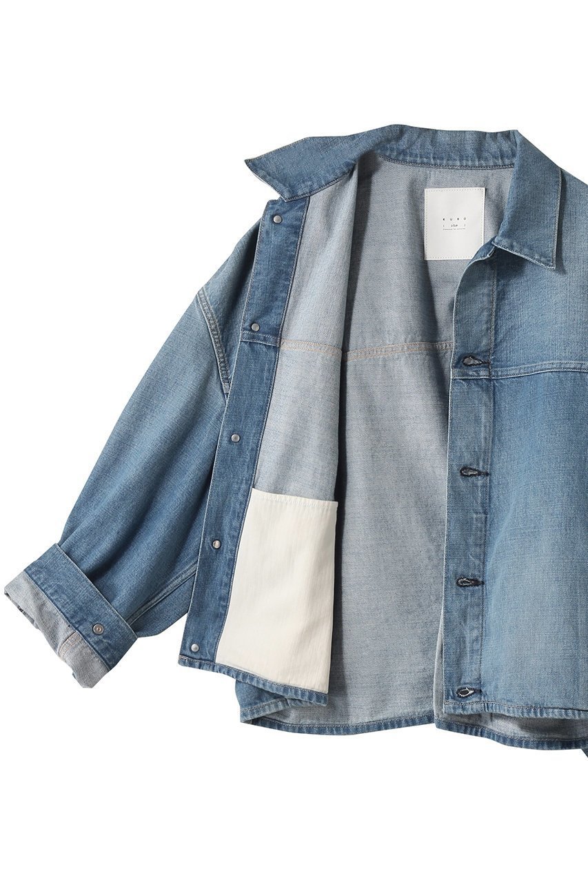 【スタニングルアー/STUNNING LURE】の【KURO iro】オーバースリーブクロスデニムジャケット 人気、トレンドファッション・服の通販 founy(ファニー) 　ファッション　Fashion　レディースファッション　Fashion for Women　アウター　Coat / Outerwear Collection　レディースジャケット・軽アウター　Jackets　デニムジャケット / カジュアルアウター　Denim Jackets　ジャケット　Jacket, Outerwear　other-6|ID: prp329100004592233 ipo3291000000035613500