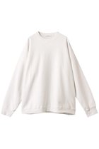 【エイトン/ATON】の【UNISEX】GARMENT DYED 裏毛オーバーサイズ スウェットシャツ ホワイト|ID:prp329100004592235