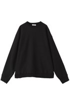 【エイトン/ATON】の【UNISEX】GARMENT DYED 裏毛オーバーサイズ スウェットシャツ ブラック|ID:prp329100004592235