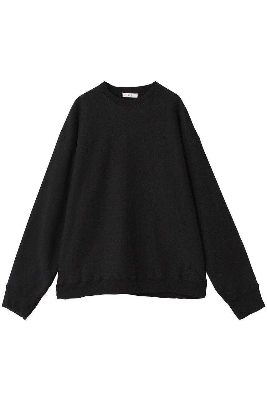 【エイトン/ATON】の【UNISEX】GARMENT DYED 裏毛オーバーサイズ スウェットシャツ インテリア・キッズ・メンズ・レディースファッション・服の通販 founy(ファニー) 　ファッション　Fashion　レディースファッション　Ladies' Fashion Online　トップス・カットソー　Tops/Tshirt　シャツ/ブラウス　Shirts/Blouses　パーカ　Sweats　ロング / Tシャツ　T-Shirts　スウェット　Sweat　カットソー　Cut and Sewn　2025年　2025　2025-2026秋冬・A/W　Aw/Autumn/Winter/Fw/Fall/2025-2026　ユニセックス　Unisex　スウェット　Sweat　トライアングル　Triangle　トレーナー　Trainer　ヴィンテージ　Vintage　A/W・秋冬　Aw・Autumn/Winter・Fw・Fall-Winter　ブラック|ID: prp329100004592235 ipo3291000000032601877