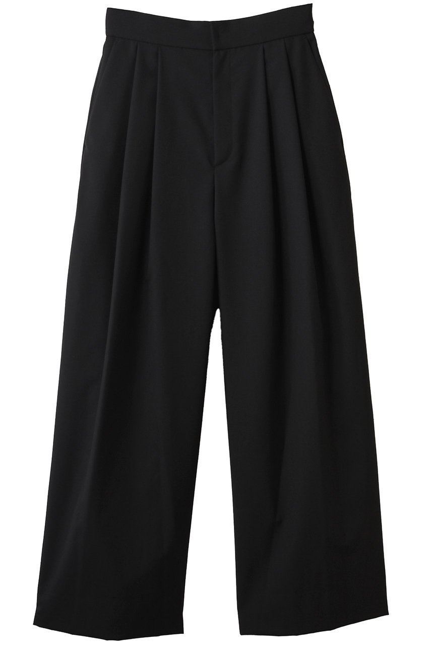 【エイトン/ATON】のWOOL TORPICAL ワイド イージー パンツ インテリア・キッズ・メンズ・レディースファッション・服の通販 founy(ファニー) 　ファッション　Fashion　レディースファッション　Ladies' Fashion Online　パンツ　Pants　2025年　2025　2025-2026秋冬・A/W　Aw/Autumn/Winter/Fw/Fall/2025-2026　スーツ　Suit　メンズ　Mens　リラックス　Relax　ワイド　Wide　A/W・秋冬　Aw・Autumn/Winter・Fw・Fall-Winter　ブラック|ID: prp329100004592239 ipo3291000000032601910