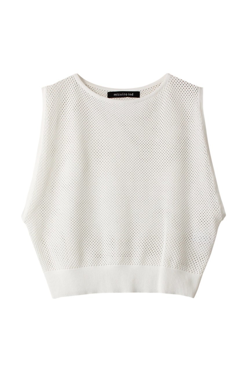 【ミズイロ インド/mizuiro ind】のmesh pattern vest ベスト 人気、トレンドファッション・服の通販 founy(ファニー) 　ファッション　Fashion　レディースファッション　Ladies' Fashion Online　トップス・カットソー　Tops/Tshirt　ニット　Knit Tops　ベスト/ジレ　Gilets/Vests　プルオーバー　Pullover　カットソー　Cut And Sew　シアー　Sheer　スリーブ　Sleeve　ベスト　Vest　メッシュ　Mesh　夏　Summer　春　Spring　S/S・春夏　Ss・Spring/Summer　 other-1|ID: prp329100004592248 ipo3291000000032601984