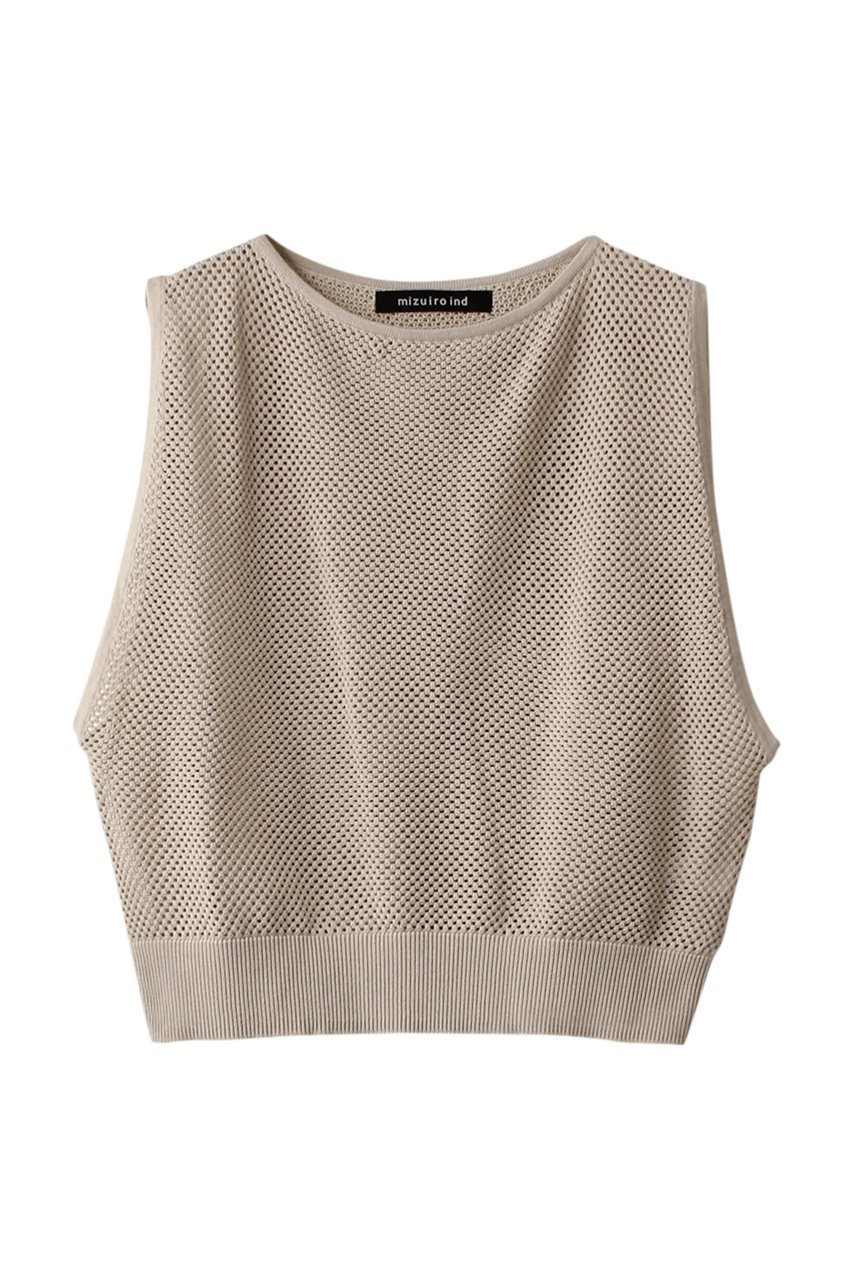 【ミズイロ インド/mizuiro ind】のmesh pattern vest ベスト インテリア・キッズ・メンズ・レディースファッション・服の通販 founy(ファニー) 　ファッション　Fashion　レディースファッション　Ladies' Fashion Online　トップス・カットソー　Tops/Tshirt　ニット　Knit Tops　ベスト/ジレ　Gilets/Vests　プルオーバー　Pullover　カットソー　Cut And Sew　シアー　Sheer　スリーブ　Sleeve　ベスト　Vest　メッシュ　Mesh　夏　Summer　春　Spring　S/S・春夏　Ss・Spring/Summer　beige|ID: prp329100004592248 ipo3291000000032601986