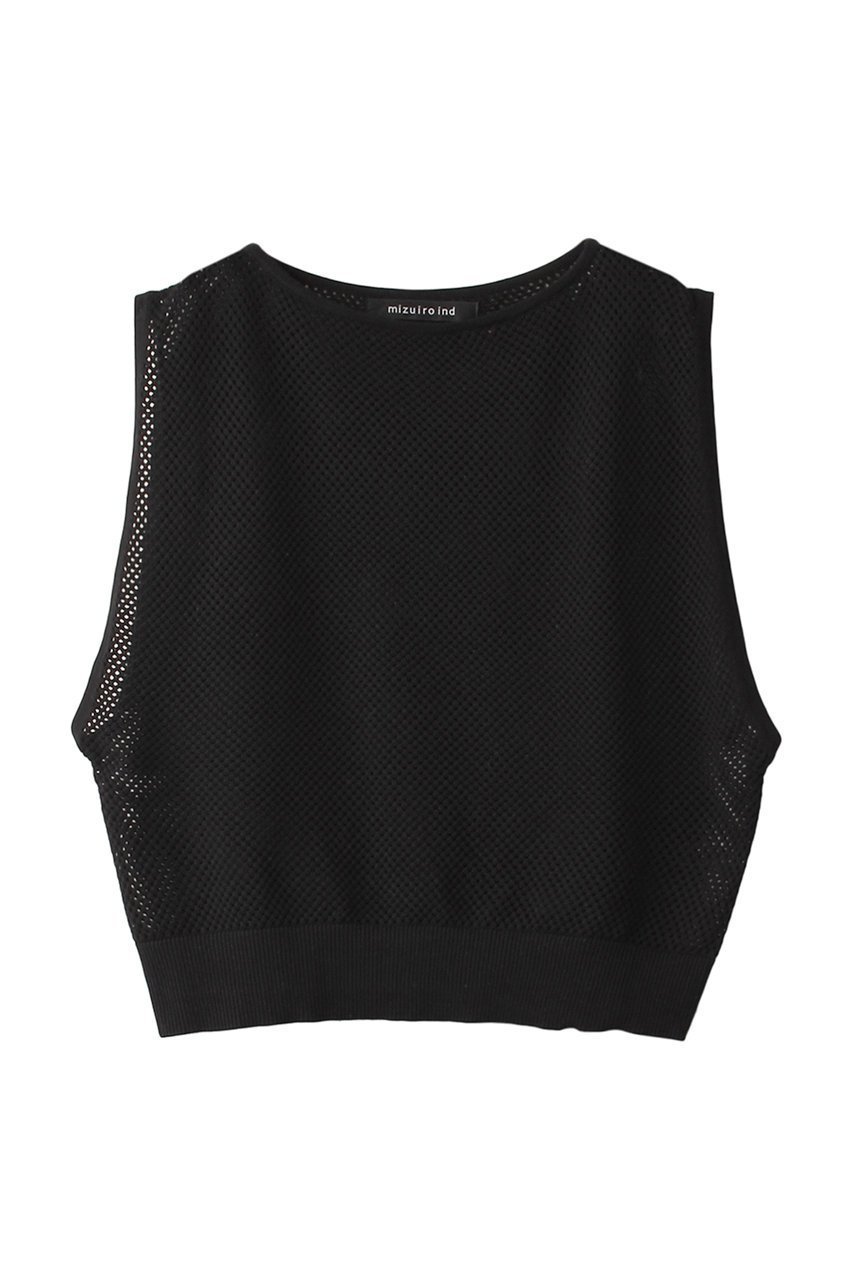 【ミズイロ インド/mizuiro ind】のmesh pattern vest ベスト インテリア・キッズ・メンズ・レディースファッション・服の通販 founy(ファニー) 　ファッション　Fashion　レディースファッション　Ladies' Fashion Online　トップス・カットソー　Tops/Tshirt　ニット　Knit Tops　ベスト/ジレ　Gilets/Vests　プルオーバー　Pullover　カットソー　Cut And Sew　シアー　Sheer　スリーブ　Sleeve　ベスト　Vest　メッシュ　Mesh　夏　Summer　春　Spring　S/S・春夏　Ss・Spring/Summer　black|ID: prp329100004592248 ipo3291000000032601987