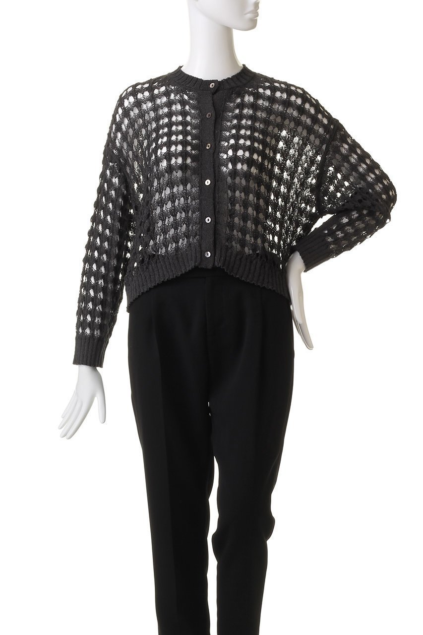 【ミズイロ インド/mizuiro ind】のpattern knitting c/neck short CD カーディガン 人気、トレンドファッション・服の通販 founy(ファニー) 　ファッション　Fashion　レディースファッション　Ladies' Fashion Online　トップス・カットソー　Tops/Tshirt　ニット　Knit Tops　カーディガン　Cardigans　カーディガン　Cardigan　コンパクト　Compact　サマー　Summer　ショート　Short　トレンド　Trend　other-2|ID: prp329100004592249 ipo3291000000032601996